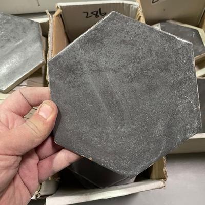 3 Boxes of Hexagon Black ceramic Tile - Large Hexagons