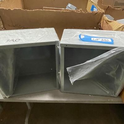 2 NEW Electrical Boxes - Measure 12" x 12" x 6" in Gray