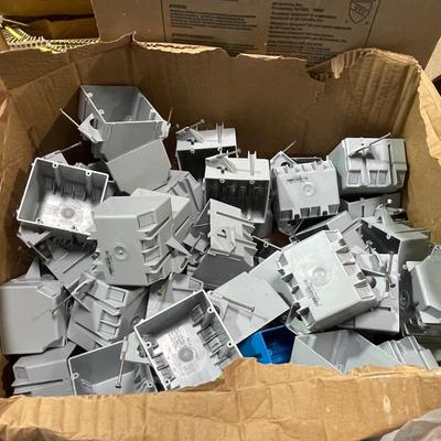 Large box of 2 Gang Outlet / Electrical Boxes - uncounted but many dozen New ones
