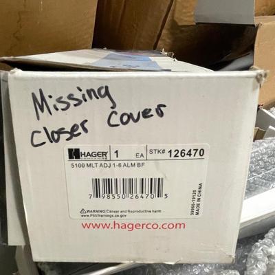3 Boxes of Hager Commercial Door hydraulic Metal Swing Arms - Door Closer