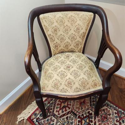 Vintage Ornate Parlor Chair