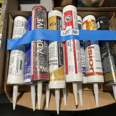 10 Tubes Misc.. Caulking & Adhesive - Jumbo sized tubes not the standard sized ones