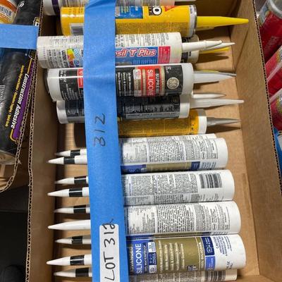 20 Tubes of Misc. Silicone Caulking & Adhesive - Several brands
