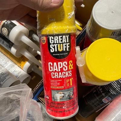 Gap & Crack Filler, Set-XP Epoxy & Box of Spray Adhesives & Epoxys - lots in this box