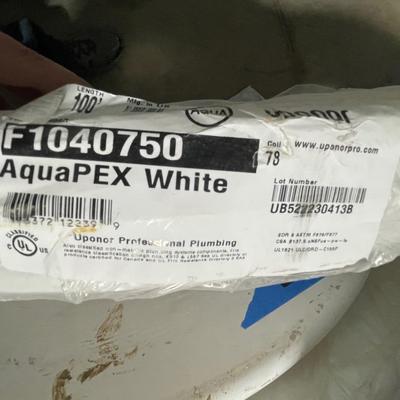 5 rolls of Aquapux White Hose - various sizes maybe 1