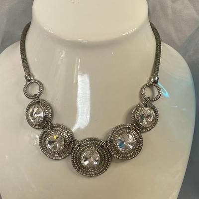 Silver Tone Statement Necklace