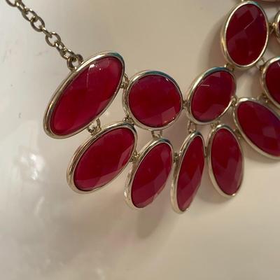 Red Bib Necklace