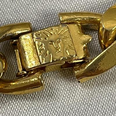 Vintage Anne Klein Lion Face Cuban Chain