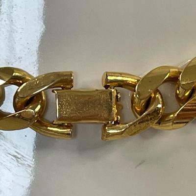 Vintage Anne Klein Lion Face Cuban Chain