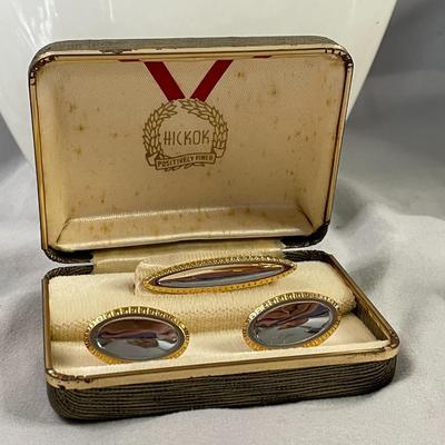 Hickok Tie Clip and Cuff Links
