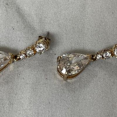 925 Gold Covered Silver Dangle Earrings