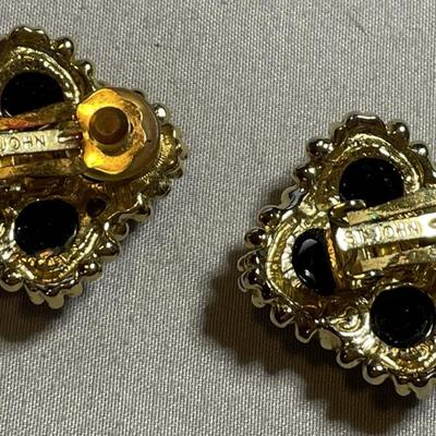 Vintage St John Clip On Earrings