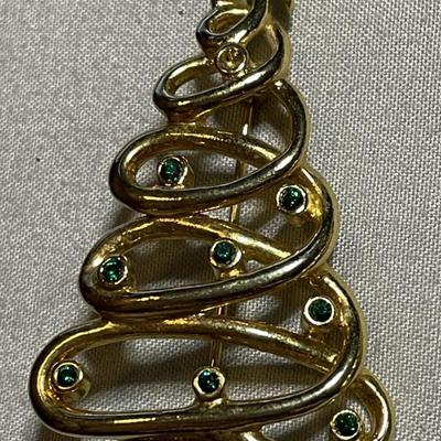 Christmas Tree Brooches - One is JJ