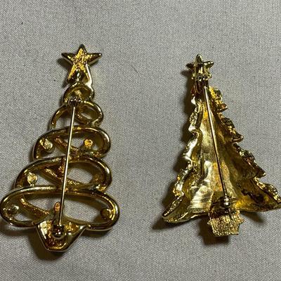 Christmas Tree Brooches - One is JJ