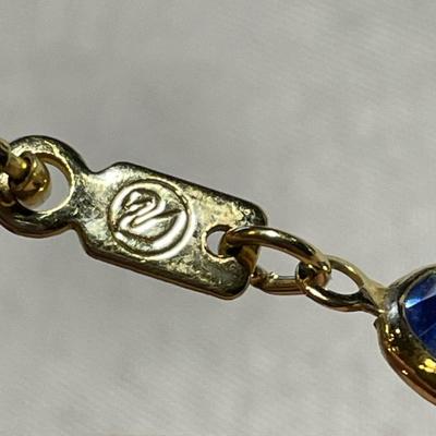 Blue Swarovski Beveled Earrings and Bracelet