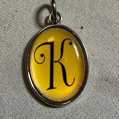 925 JJJ Initial Charm Pendant