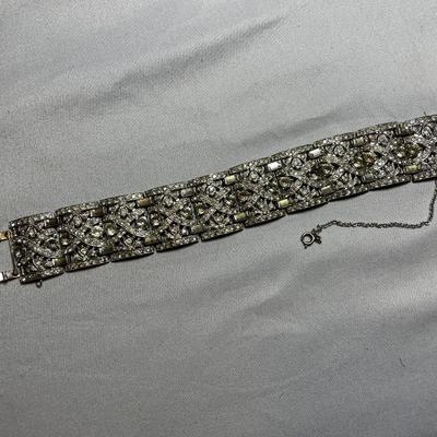 Vintage Panel Rhinestone Bracelet