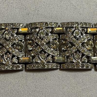 Vintage Panel Rhinestone Bracelet
