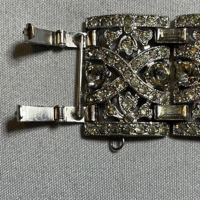 Vintage Panel Rhinestone Bracelet