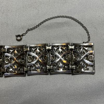 Vintage Panel Rhinestone Bracelet