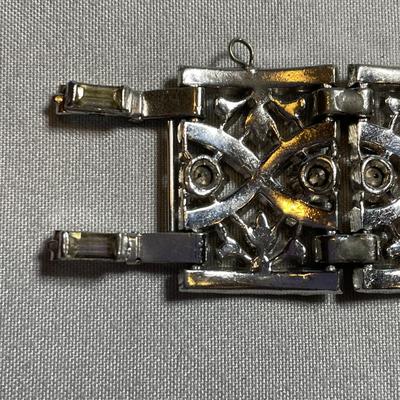 Vintage Panel Rhinestone Bracelet