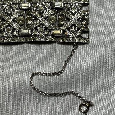 Vintage Panel Rhinestone Bracelet