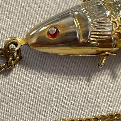 Vintage Articulated Fish Pendant Hong Kong
