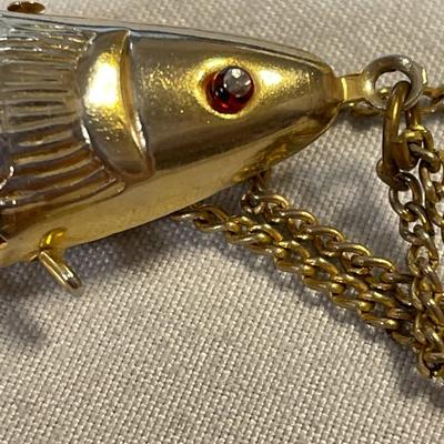 Vintage Articulated Fish Pendant Hong Kong