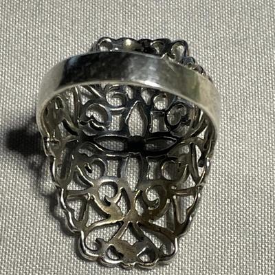 Sterling Silver Filigree Flower of Life Ring