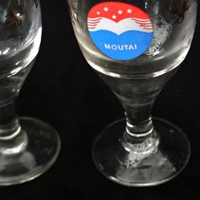 KWEICHOW MOUTAI CHINESE LIQUOR 2 3/4" SHOT GLASSES