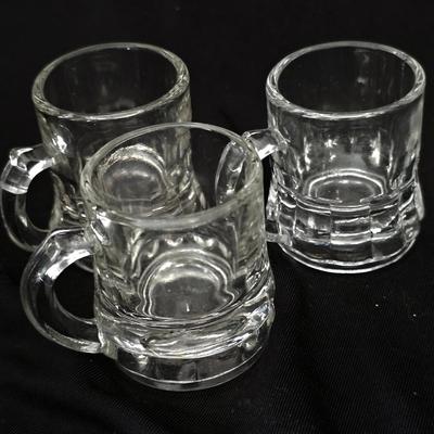 Three Tiny Mug Shot Glasses