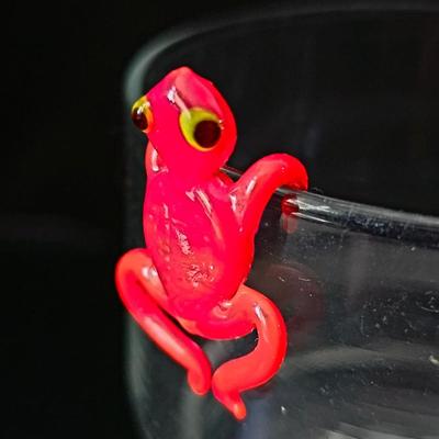 Venetian Glass Animal Drink Markers small vintage glass animals for parties