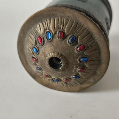 Tibetan prayer wheel from a spinning altar item (vintage)