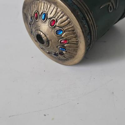 Tibetan prayer wheel from a spinning altar item (vintage)