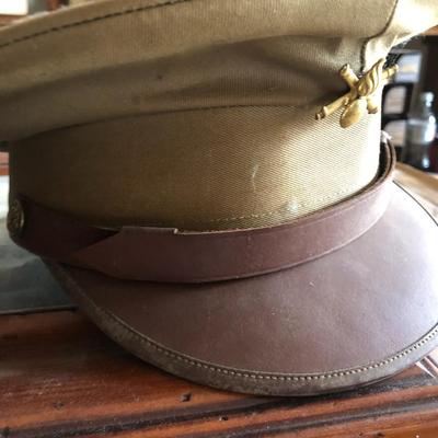 Pair of Vintage WWII Military Hats and Jacket Lot