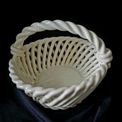 Off White Ceramic Basket