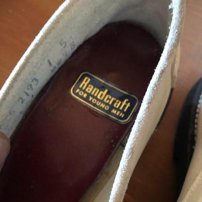 Lot of Seven Pairs of White Suede Shoes