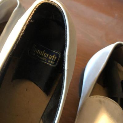 Lot of Seven Pairs of White Suede Shoes