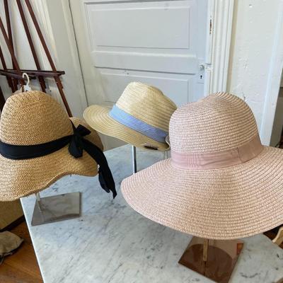 Farmhouse Mercantile Set of Three Sun Hats Lot One