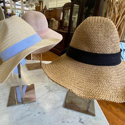 Farmhouse Mercantile Set of Three Sun Hats Lot One