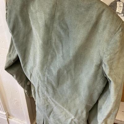 VINTAGE CLOTHING! Green Corduroy Blazer: Lot Seven