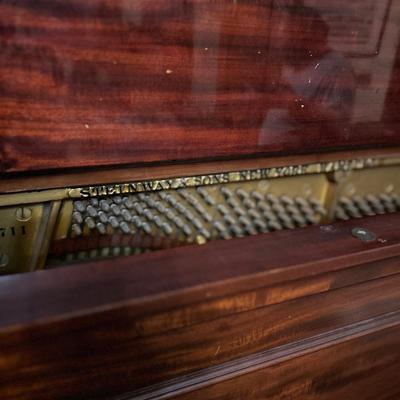Antique Steinway & Sons Mahogany Upright Piano