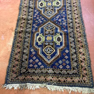 Ivory and Blue Malayer rug - Estate Fresh