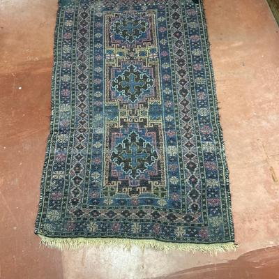 Antique 1900-1930s Turkish Tribal Rug / Turkish Oushak Kilim Rug