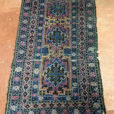 Antique 1900-1930s Turkish Tribal Rug / Turkish Oushak Kilim Rug