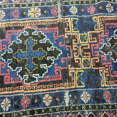 Antique 1900-1930s Turkish Tribal Rug / Turkish Oushak Kilim Rug