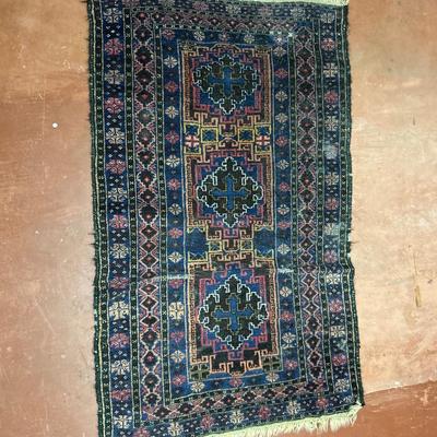 Antique 1900-1930s Turkish Tribal Rug / Turkish Oushak Kilim Rug