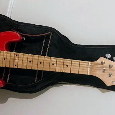 Burswood Mini Electric Guitar RED