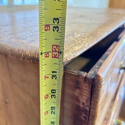 ANTIQUE PINE VICTORIAN TWO OVER THREE CHEST OF DRAWERS, C 1860