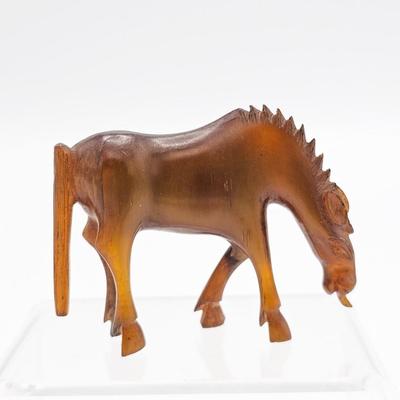 Antique Carved Horn Horse